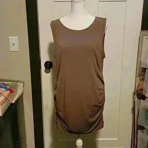 Chocolate brown tank top blouse #42